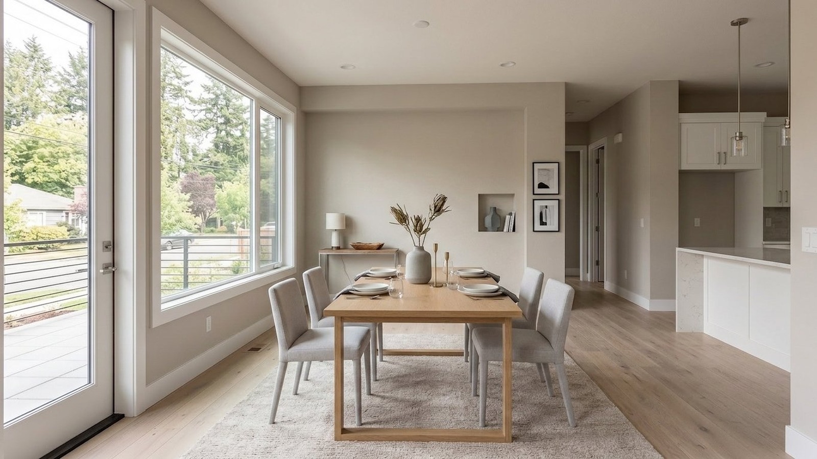 AI-staged dining room example