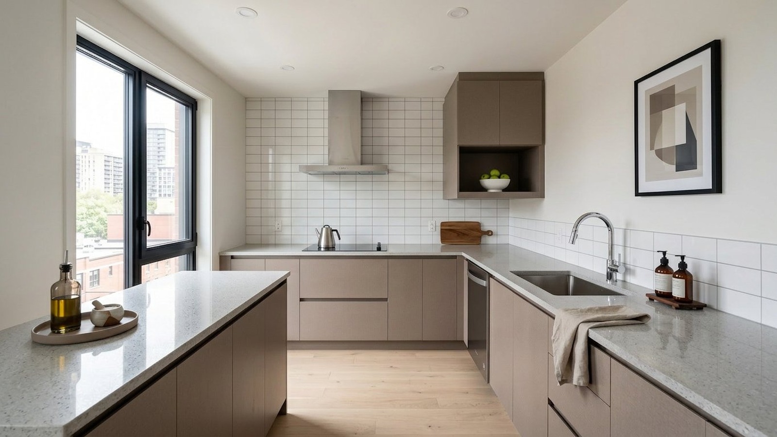 AI-staged kitchen example